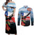 Chile Fiestas Patrias Couples Matching Off Shoulder Maxi Dress and Long Sleeve Button Shirt Andean Condor Andes Mountains - Wonder Print Shop