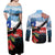 Chile Fiestas Patrias Couples Matching Off Shoulder Maxi Dress and Long Sleeve Button Shirt Andean Condor Andes Mountains - Wonder Print Shop