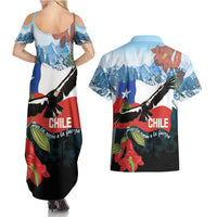 Chile Fiestas Patrias Couples Matching Summer Maxi Dress and Hawaiian Shirt Andean Condor Andes Mountains - Wonder Print Shop