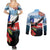 Chile Fiestas Patrias Couples Matching Summer Maxi Dress and Long Sleeve Button Shirt Andean Condor Andes Mountains - Wonder Print Shop