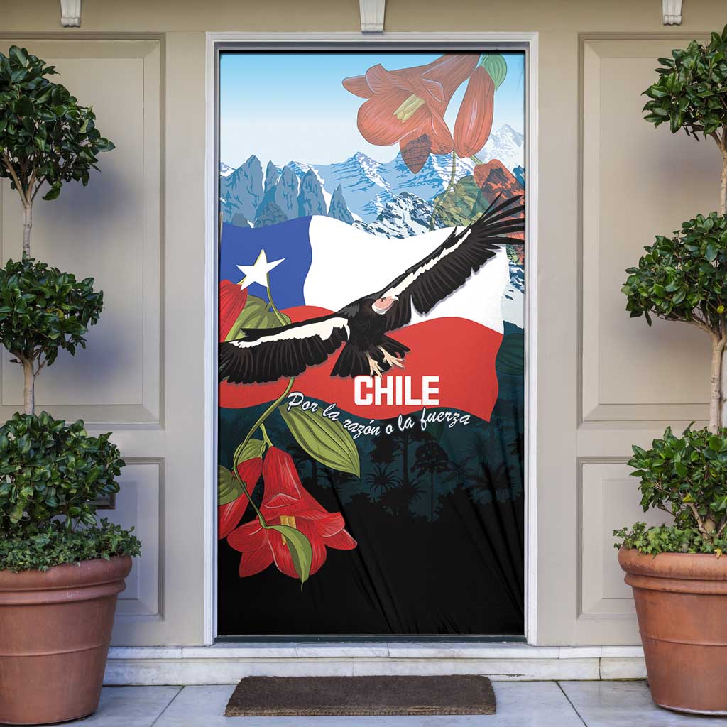 Chile Fiestas Patrias Door Cover Andean Condor Andes Mountains - Wonder Print Shop