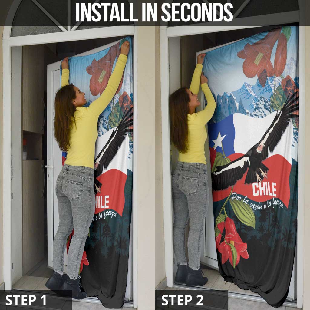 Chile Fiestas Patrias Door Cover Andean Condor Andes Mountains - Wonder Print Shop