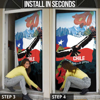 Chile Fiestas Patrias Door Cover Andean Condor Andes Mountains - Wonder Print Shop