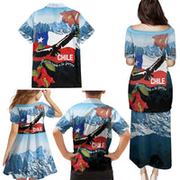 Chile Fiestas Patrias Family Matching Puletasi and Hawaiian Shirt Andean Condor Andes Mountains - Wonder Print Shop