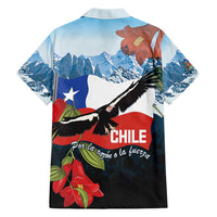 Chile Fiestas Patrias Family Matching Short Sleeve Bodycon Dress and Hawaiian Shirt Andean Condor Andes Mountains - Wonder Print Shop