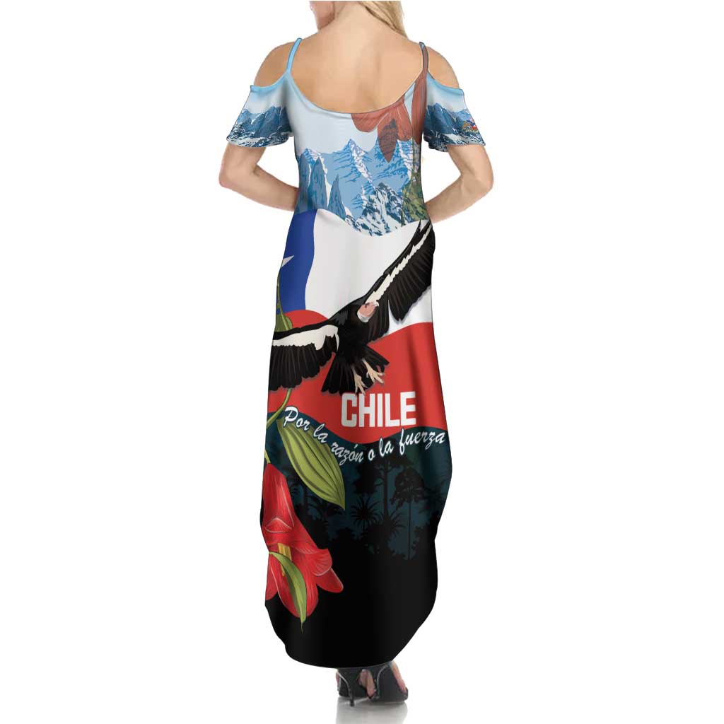 Chile Fiestas Patrias Family Matching Summer Maxi Dress and Hawaiian Shirt Andean Condor Andes Mountains - Wonder Print Shop