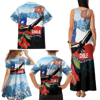 Chile Fiestas Patrias Family Matching Tank Maxi Dress and Hawaiian Shirt Andean Condor Andes Mountains - Wonder Print Shop