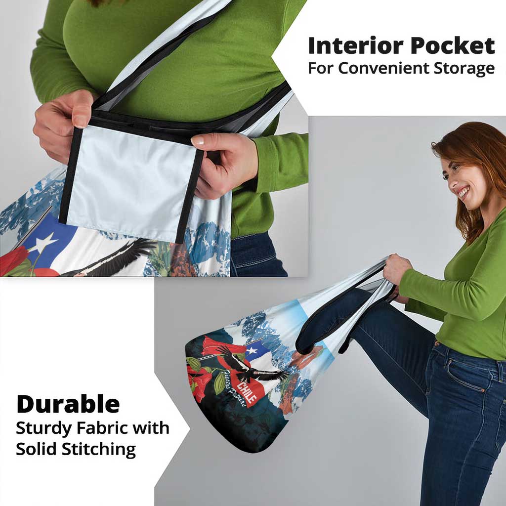 Chile Fiestas Patrias Grocery Bag Andean Condor Andes Mountains - Wonder Print Shop