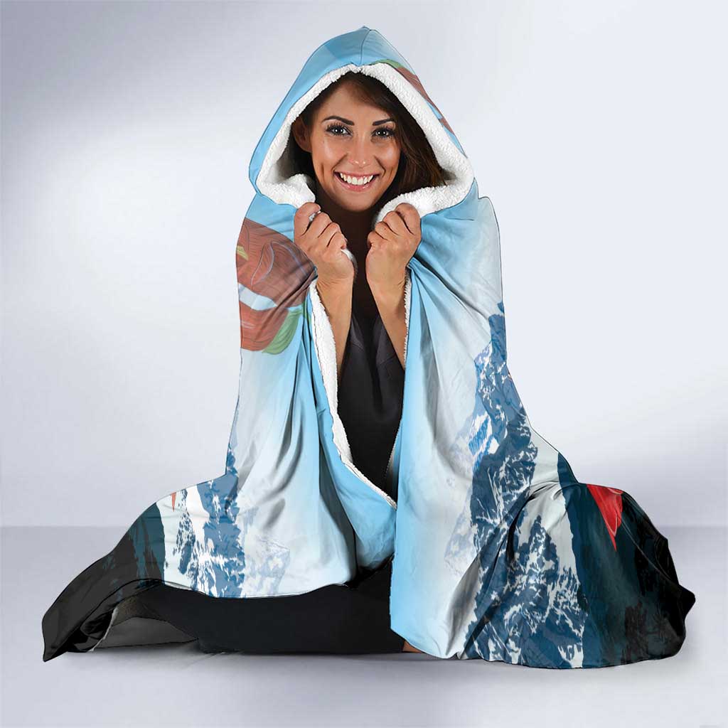 Chile Fiestas Patrias Hooded Blanket Andean Condor Andes Mountains - Wonder Print Shop