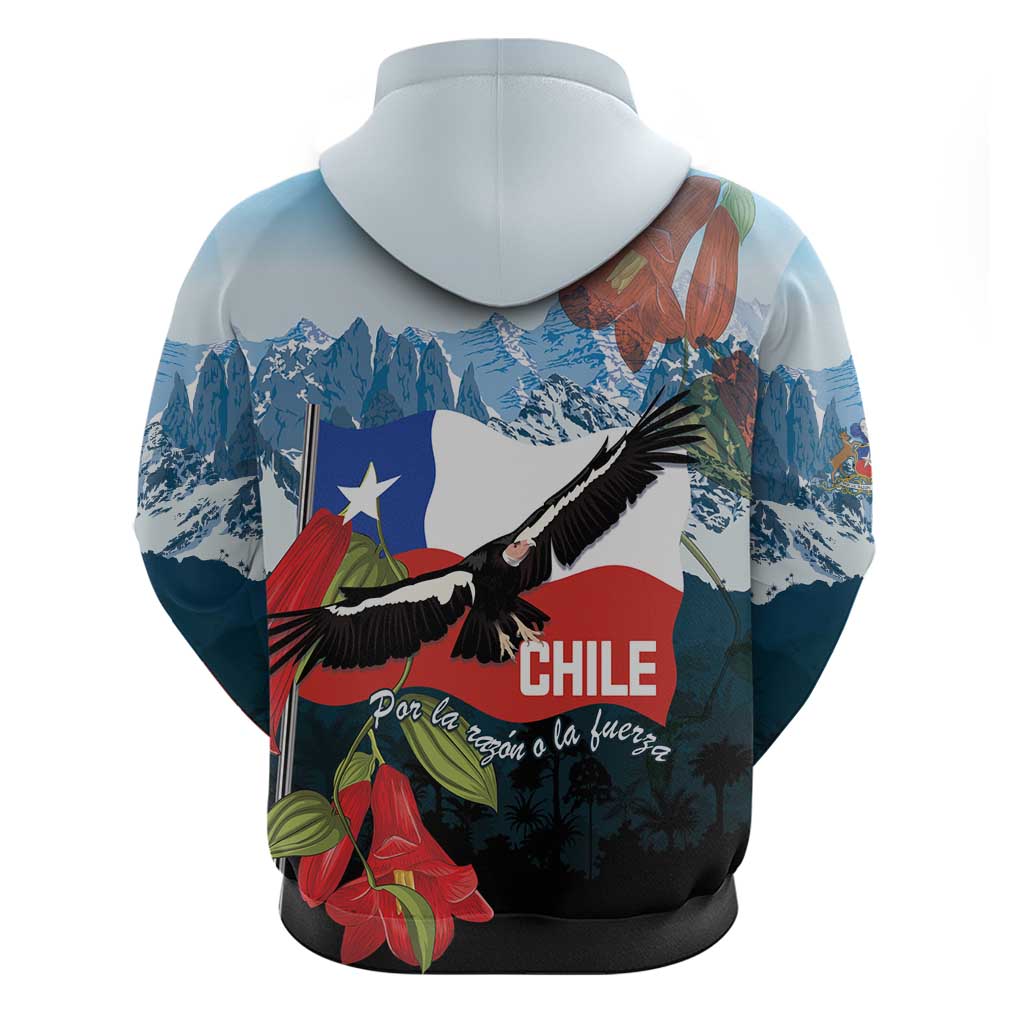 Chile Fiestas Patrias Hoodie Andean Condor Andes Mountains - Wonder Print Shop