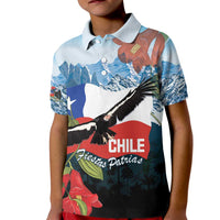 Chile Fiestas Patrias Kid Polo Shirt Andean Condor Andes Mountains - Wonder Print Shop