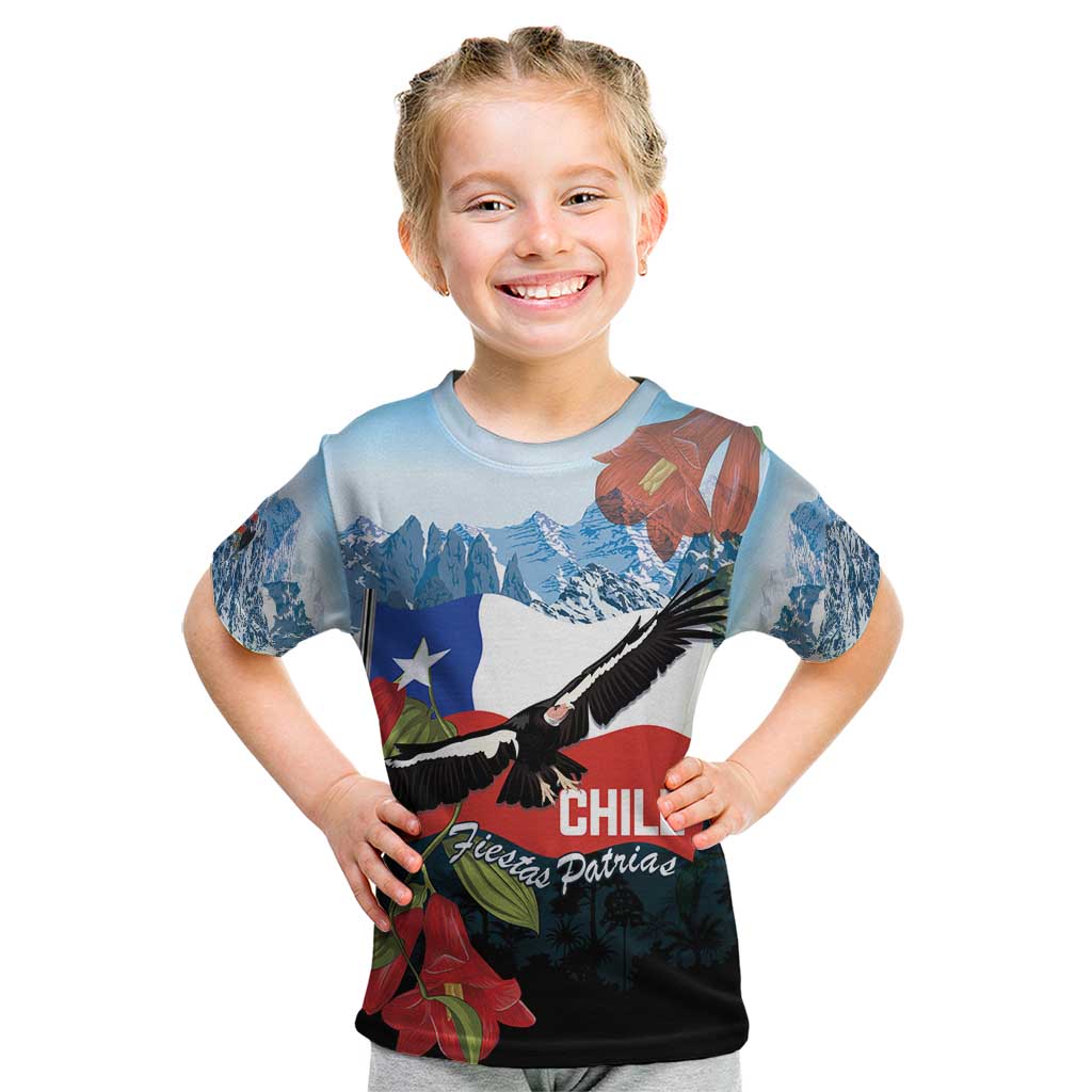 Chile Fiestas Patrias Kid T Shirt Andean Condor Andes Mountains - Wonder Print Shop