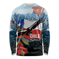 Chile Fiestas Patrias Long Sleeve Shirt Andean Condor Andes Mountains - Wonder Print Shop