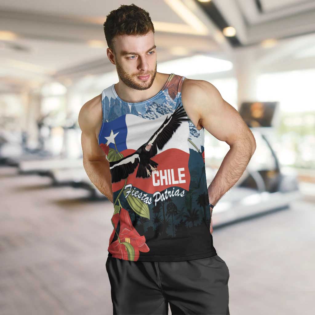 Chile Fiestas Patrias Men Tank Top Andean Condor Andes Mountains - Wonder Print Shop