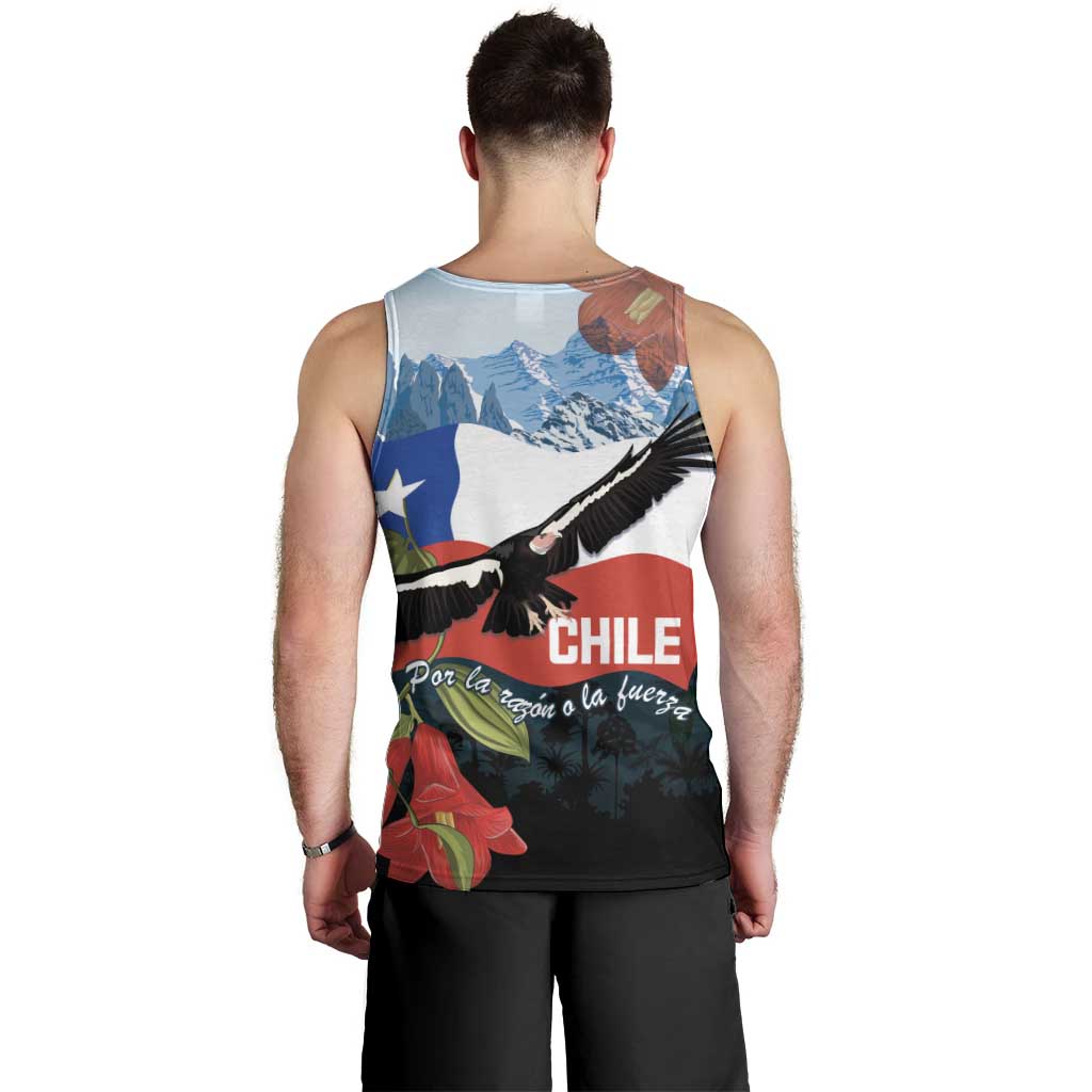 Chile Fiestas Patrias Men Tank Top Andean Condor Andes Mountains - Wonder Print Shop