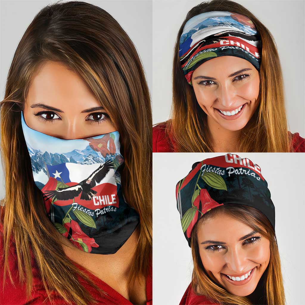 Chile Fiestas Patrias Neck Gaiter Andean Condor Andes Mountains - Wonder Print Shop