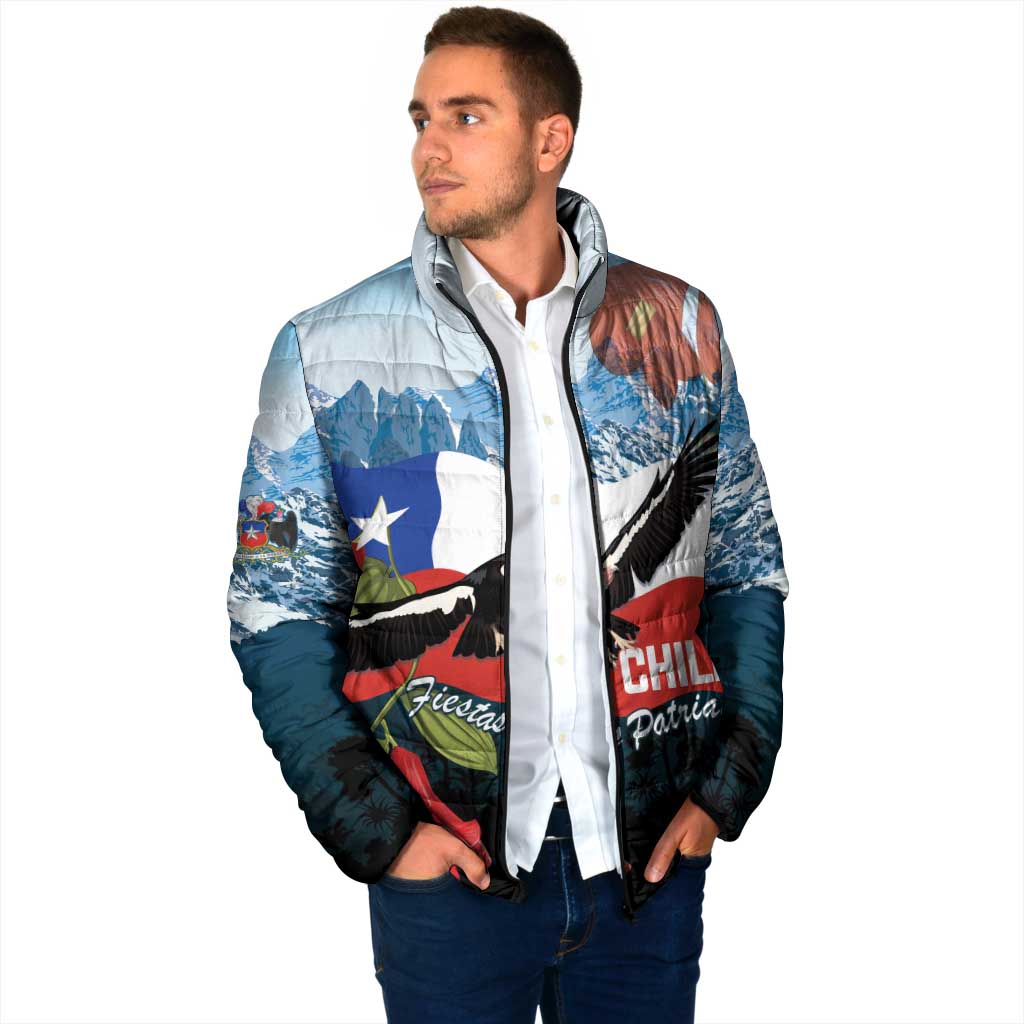 Chile Fiestas Patrias Padded Jacket Andean Condor Andes Mountains - Wonder Print Shop