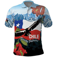 Chile Fiestas Patrias Polo Shirt Andean Condor Andes Mountains - Wonder Print Shop