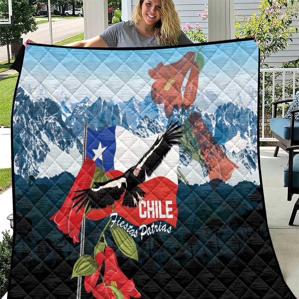 Chile Fiestas Patrias Quilt Andean Condor Andes Mountains - Wonder Print Shop