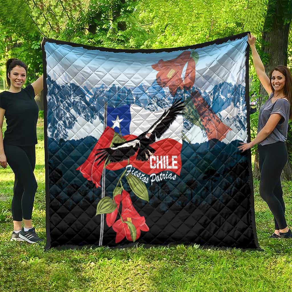 Chile Fiestas Patrias Quilt Andean Condor Andes Mountains - Wonder Print Shop