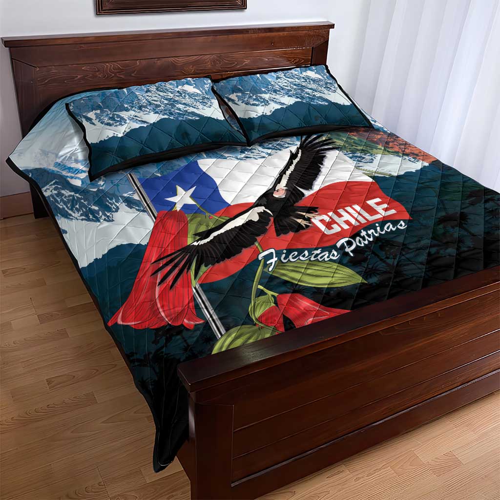 Chile Fiestas Patrias Quilt Bed Set Andean Condor Andes Mountains - Wonder Print Shop