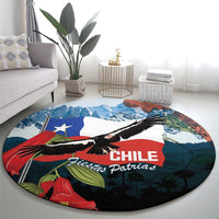 Chile Fiestas Patrias Round Carpet Andean Condor Andes Mountains - Wonder Print Shop