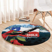 Chile Fiestas Patrias Round Carpet Andean Condor Andes Mountains - Wonder Print Shop