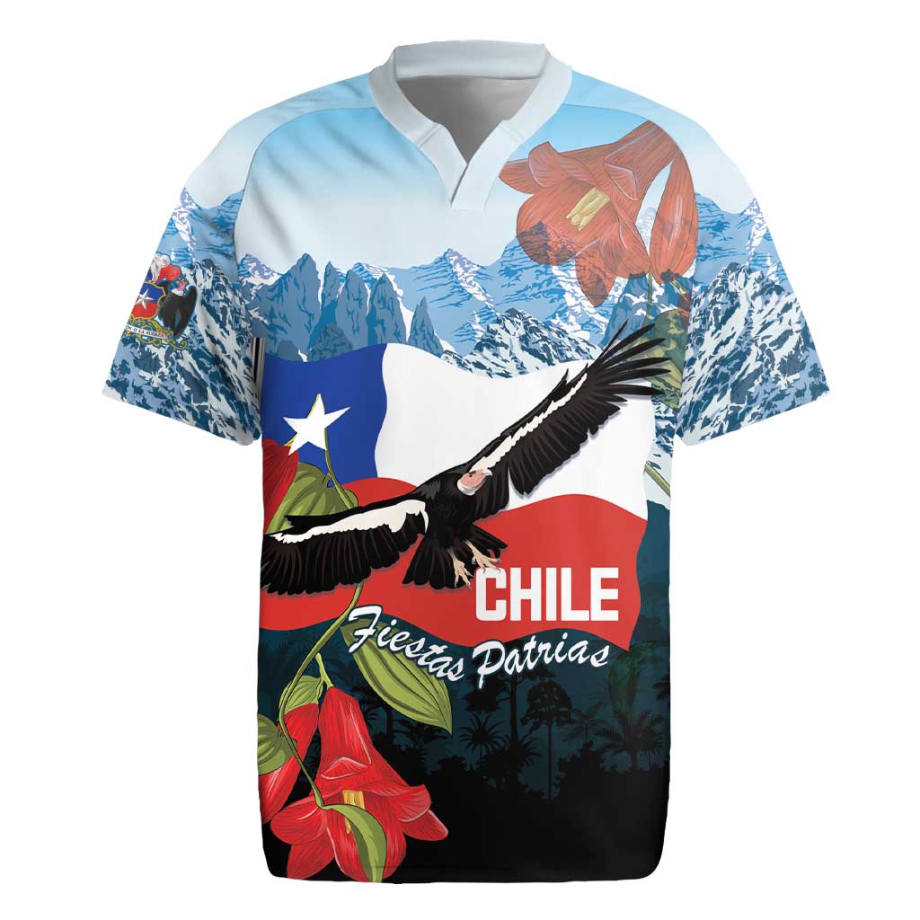 Chile Fiestas Patrias Rugby Jersey Andean Condor Andes Mountains - Wonder Print Shop