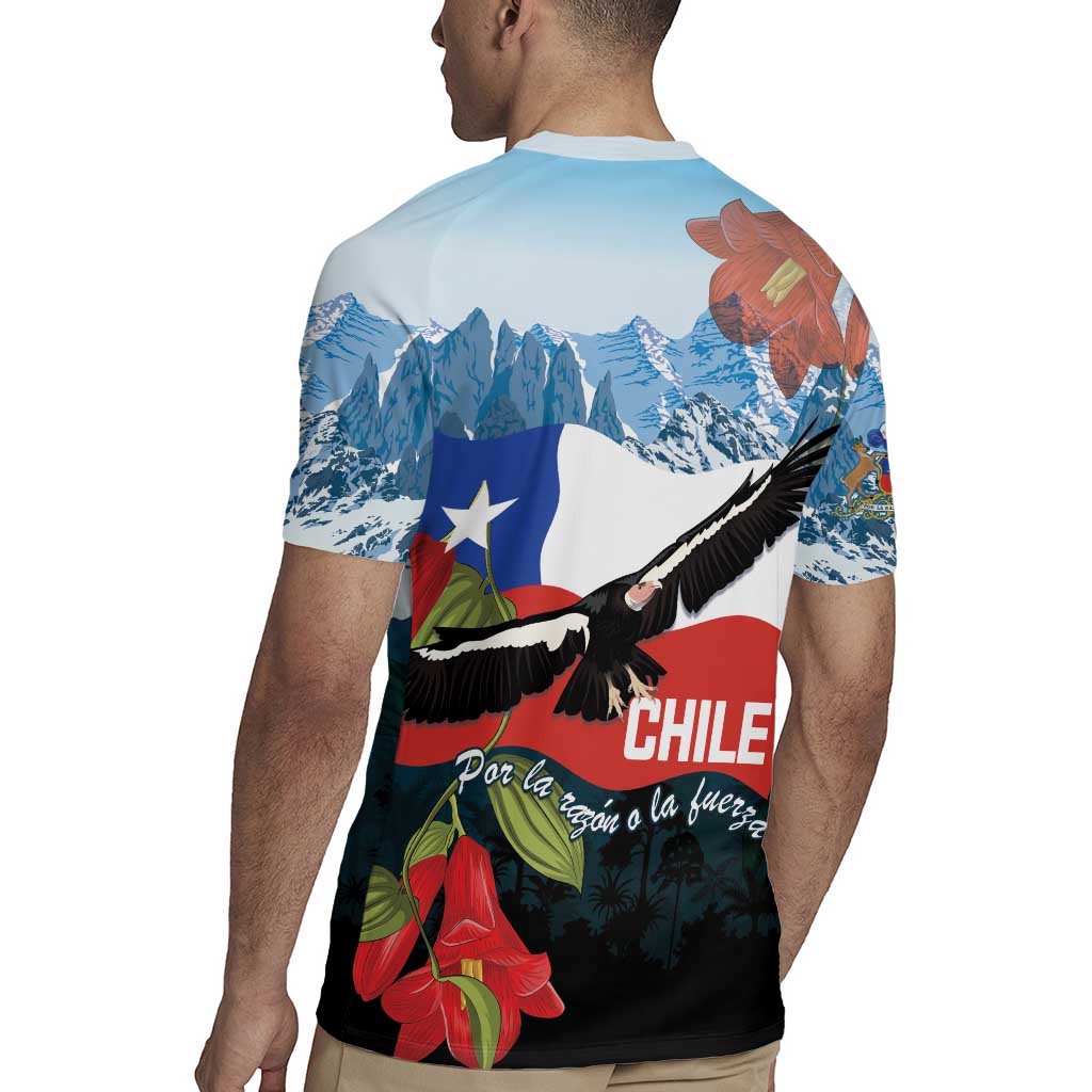 Chile Fiestas Patrias Rugby Jersey Andean Condor Andes Mountains - Wonder Print Shop