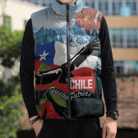 Chile Fiestas Patrias Sleeveless Puffer Jacket Andean Condor Andes Mountains - Wonder Print Shop