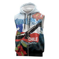 Chile Fiestas Patrias Sleeveless Zip Hoodie Andean Condor Andes Mountains - Wonder Print Shop