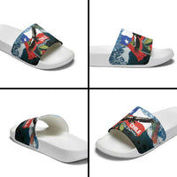 Chile Fiestas Patrias Slide Sandals Andean Condor Andes Mountains - Wonder Print Shop