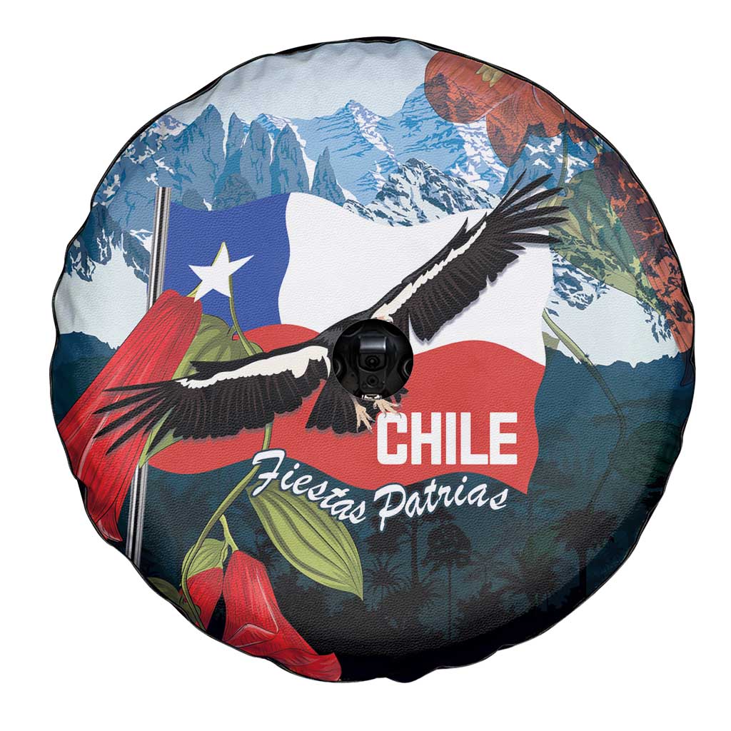 Chile Fiestas Patrias Spare Tire Cover Andean Condor Andes Mountains - Wonder Print Shop