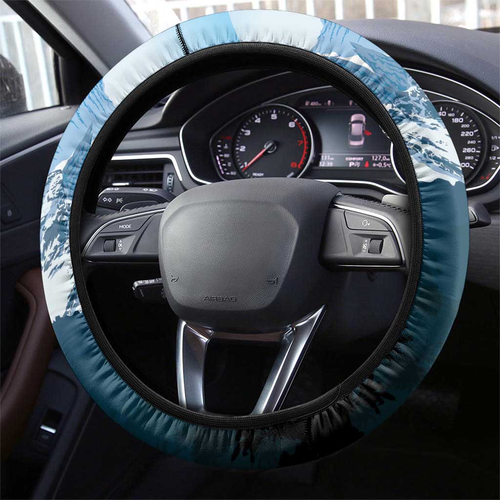 Chile Fiestas Patrias Steering Wheel Cover Andean Condor Andes Mountains - Wonder Print Shop