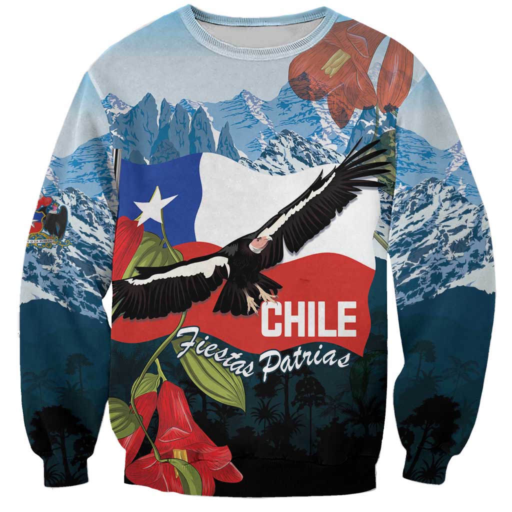 Chile Fiestas Patrias Sweatshirt Andean Condor Andes Mountains - Wonder Print Shop