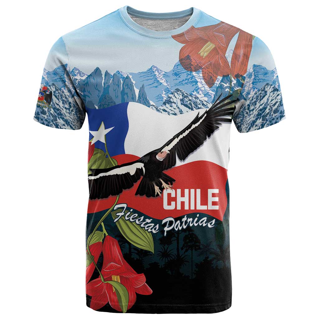 Chile Fiestas Patrias T Shirt Andean Condor Andes Mountains - Wonder Print Shop