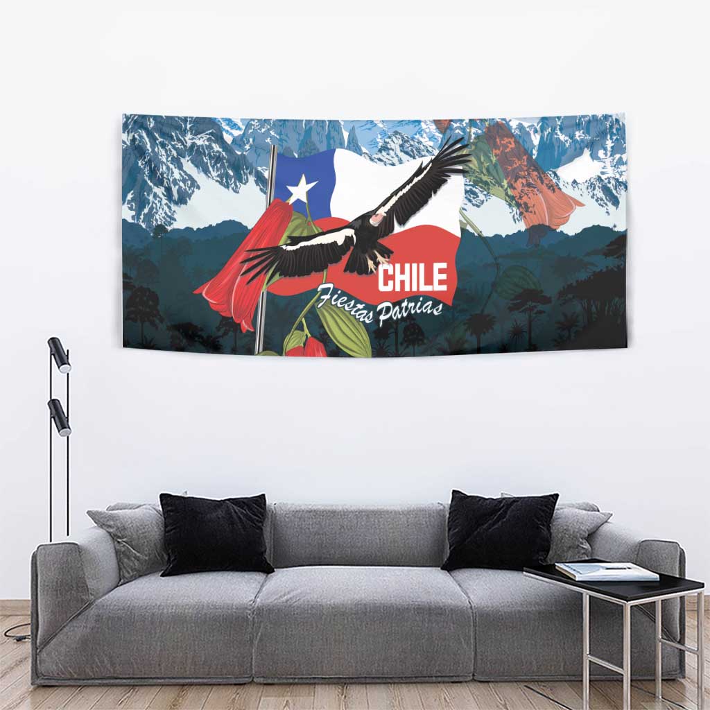 Chile Fiestas Patrias Tapestry Andean Condor Andes Mountains - Wonder Print Shop