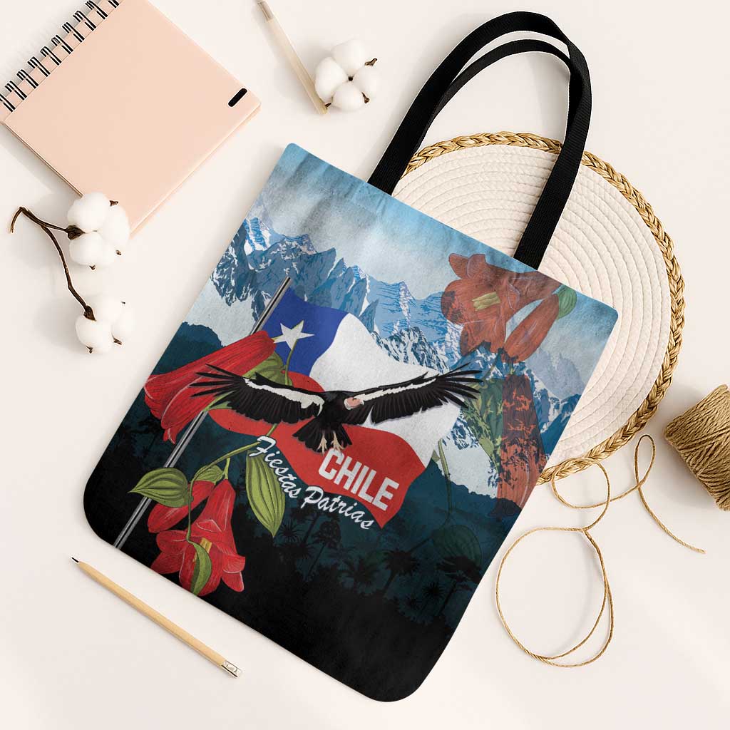 Chile Fiestas Patrias Tote Bag Andean Condor Andes Mountains - Wonder Print Shop
