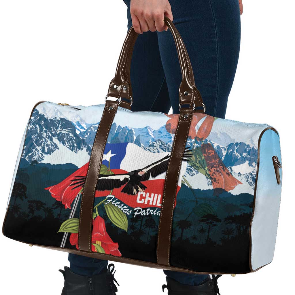 Chile Fiestas Patrias Travel Bag Andean Condor Andes Mountains - Wonder Print Shop