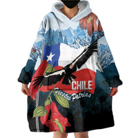 Chile Fiestas Patrias Wearable Blanket Hoodie Andean Condor Andes Mountains - Wonder Print Shop