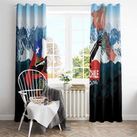 Chile Fiestas Patrias Window Curtain Andean Condor Andes Mountains - Wonder Print Shop