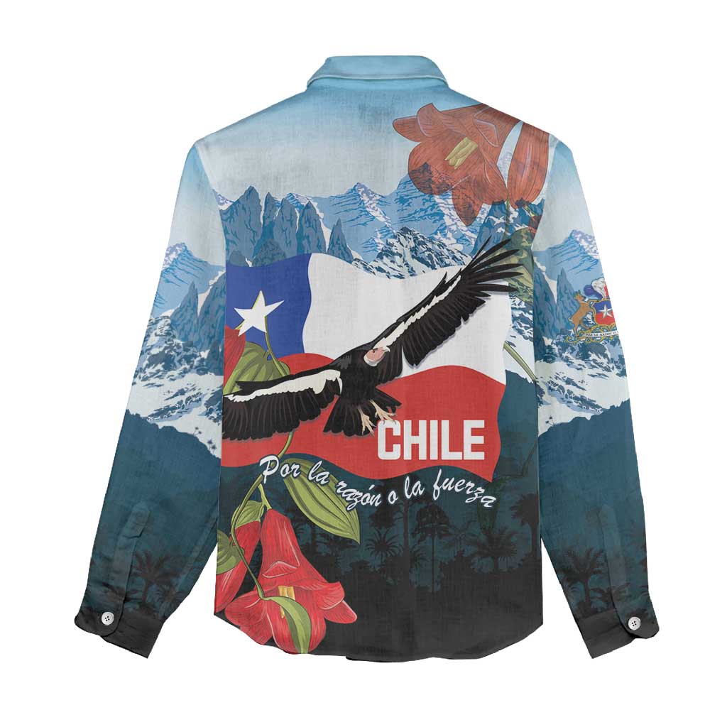 Chile Fiestas Patrias Women Casual Shirt Andean Condor Andes Mountains - Wonder Print Shop