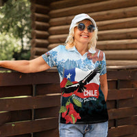 Chile Fiestas Patrias Women Polo Shirt Andean Condor Andes Mountains - Wonder Print Shop
