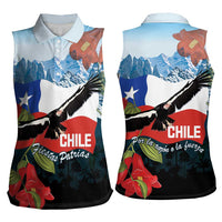 Chile Fiestas Patrias Women Sleeveless Polo Shirt Andean Condor Andes Mountains - Wonder Print Shop