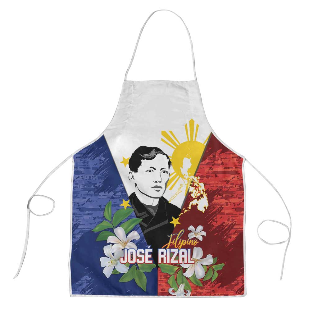 Philippines Rizal Day Apron Filipino Sampaguita Grunge Style - Wonder Print Shop