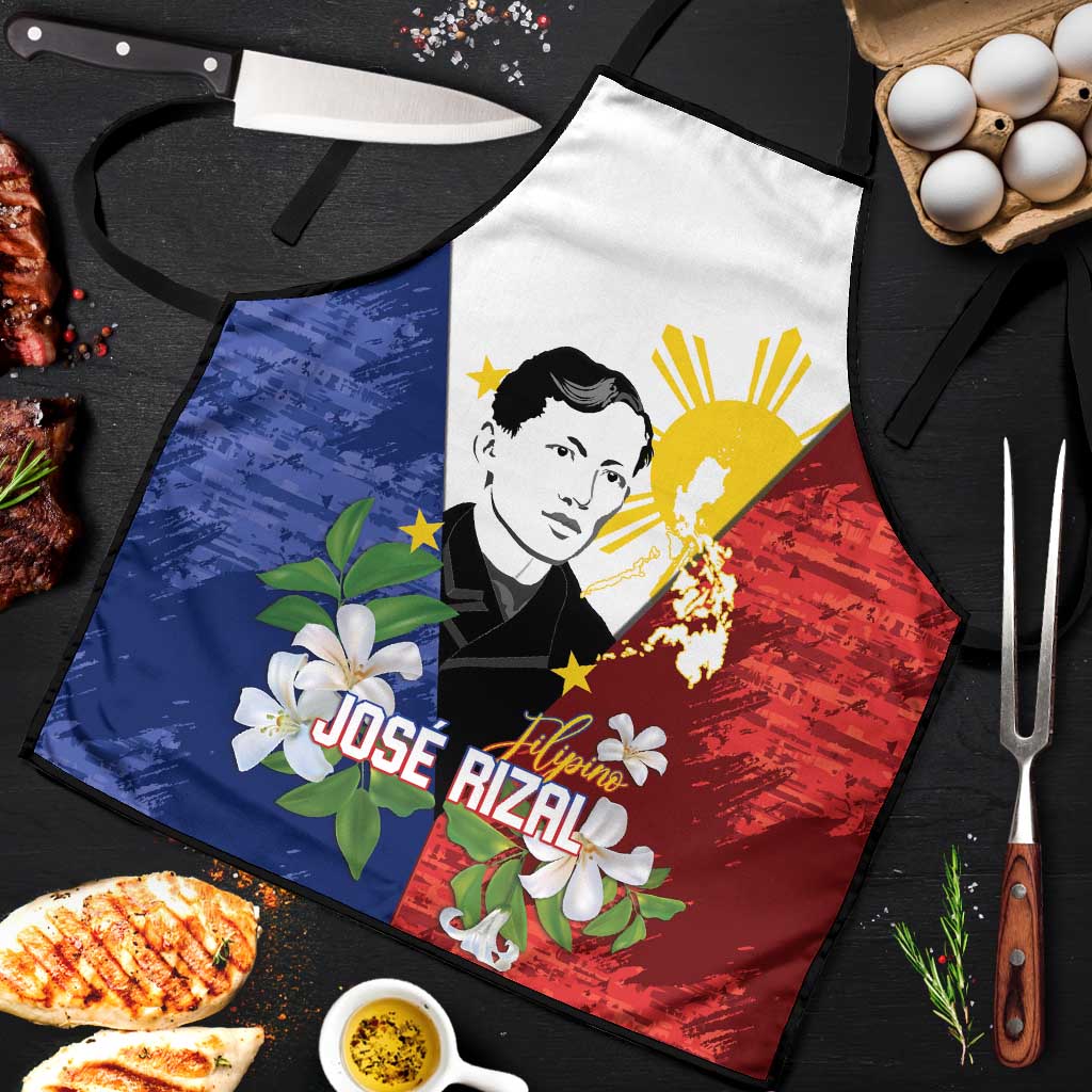 Philippines Rizal Day Apron Filipino Sampaguita Grunge Style - Wonder Print Shop