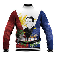 Philippines Rizal Day Baseball Jacket Filipino Sampaguita Grunge Style - Wonder Print Shop
