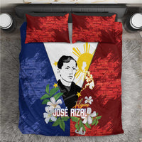 Philippines Rizal Day Bedding Set Filipino Sampaguita Grunge Style - Wonder Print Shop