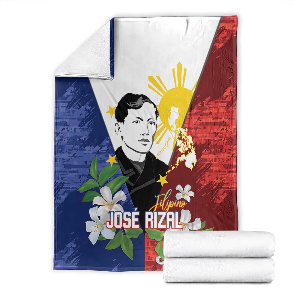 Philippines Rizal Day Blanket Filipino Sampaguita Grunge Style - Wonder Print Shop