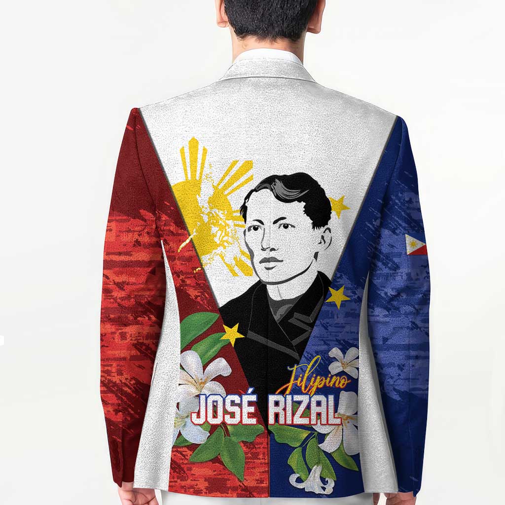 Philippines Rizal Day Blazer Filipino Sampaguita Grunge Style - Wonder Print Shop